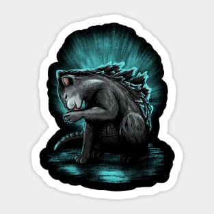 Cat-zilla Kaiju cute monster Sticker